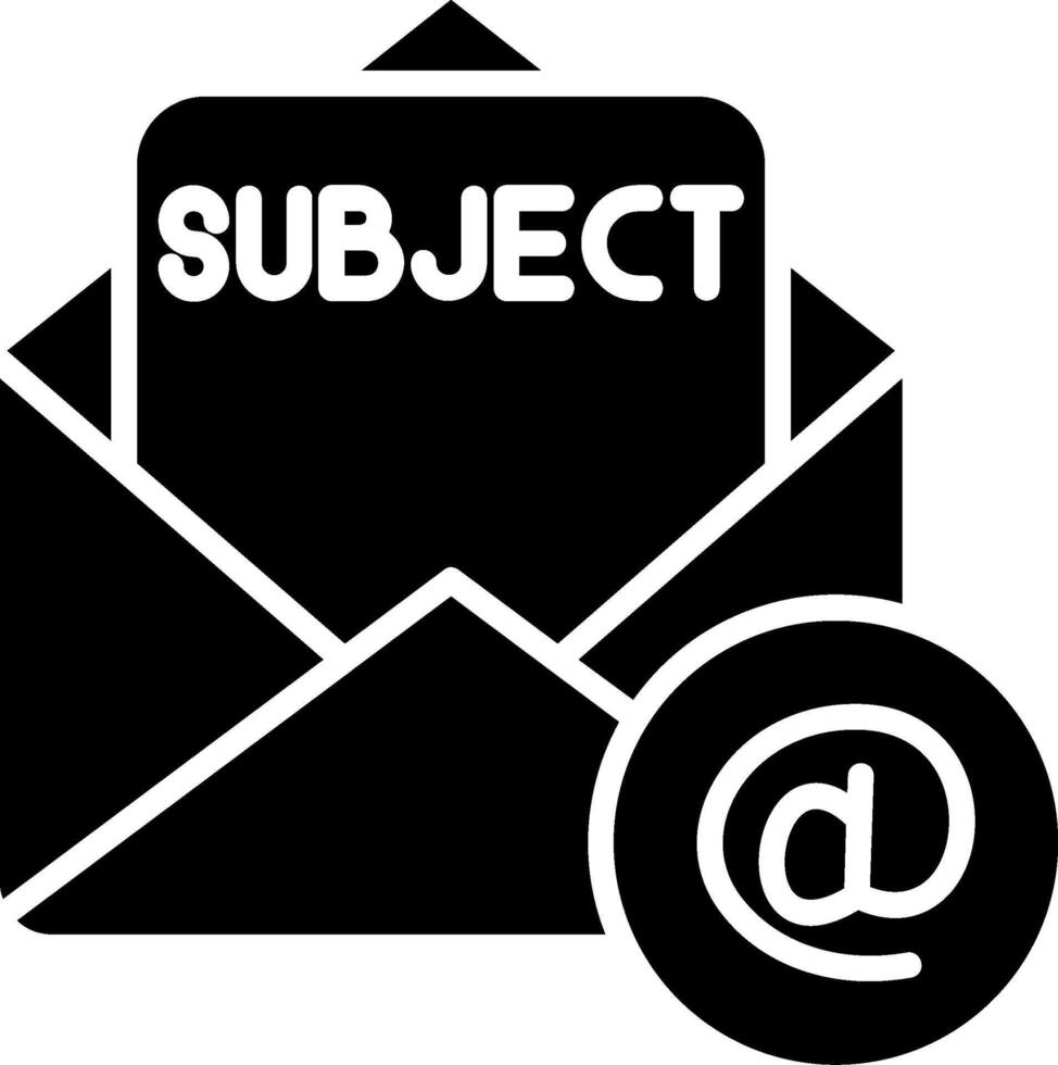 Subject Line of Email vector