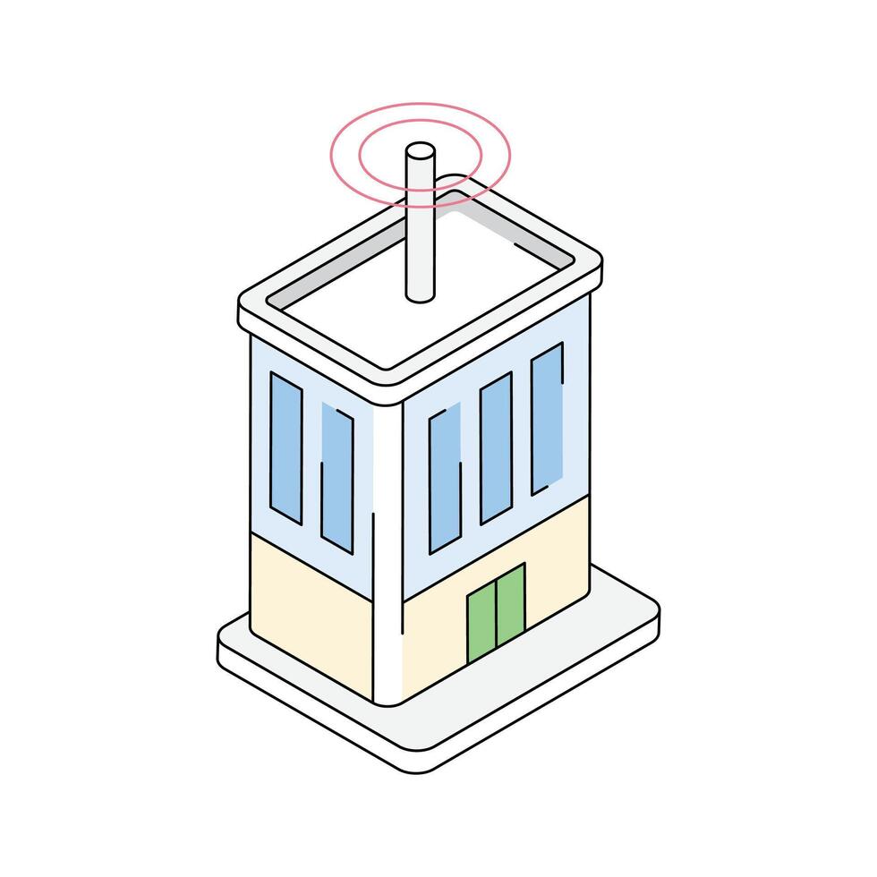 Premium isometric icon of smart building, easy to edit vector