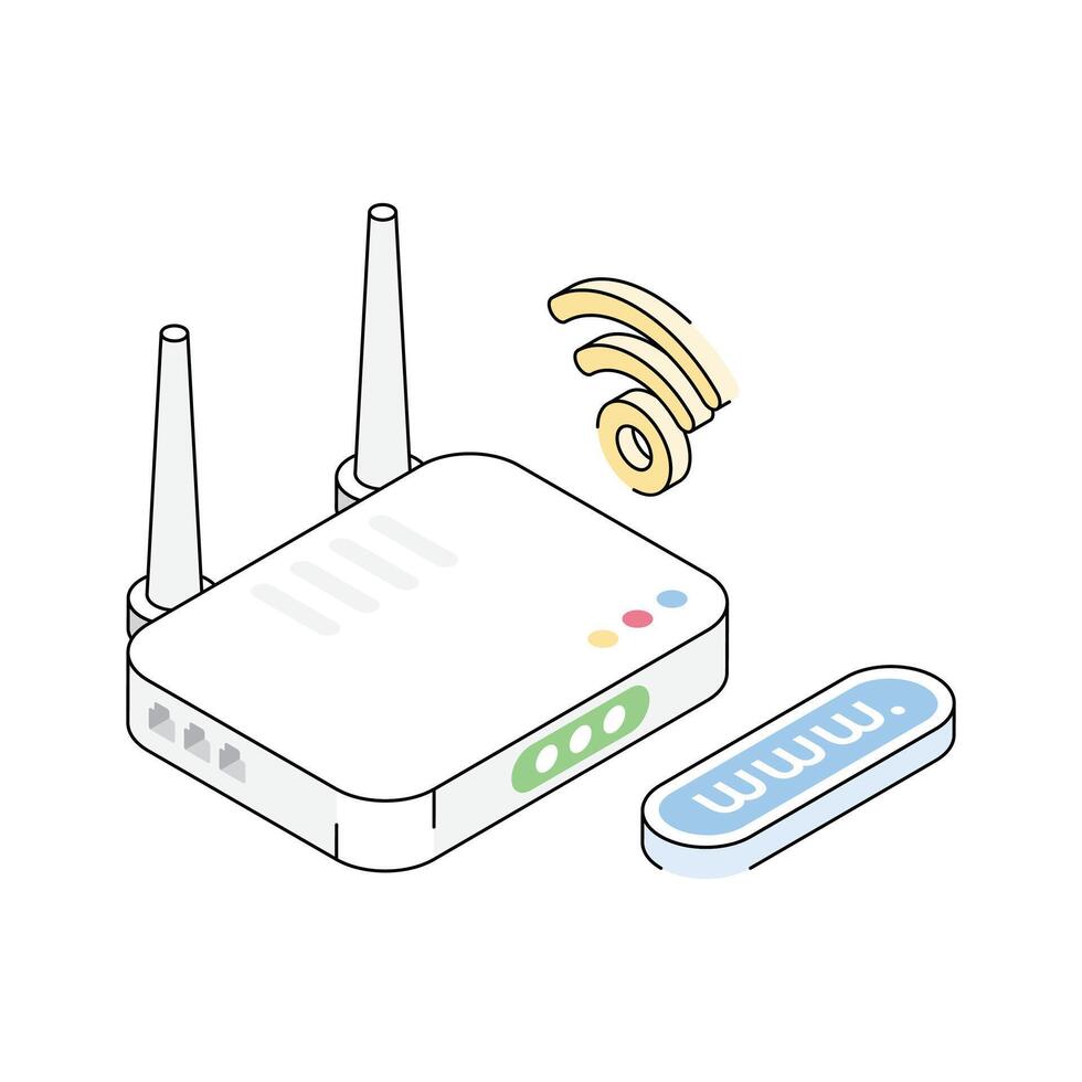 Have a look at this isometric router icon is ready for premium use vector