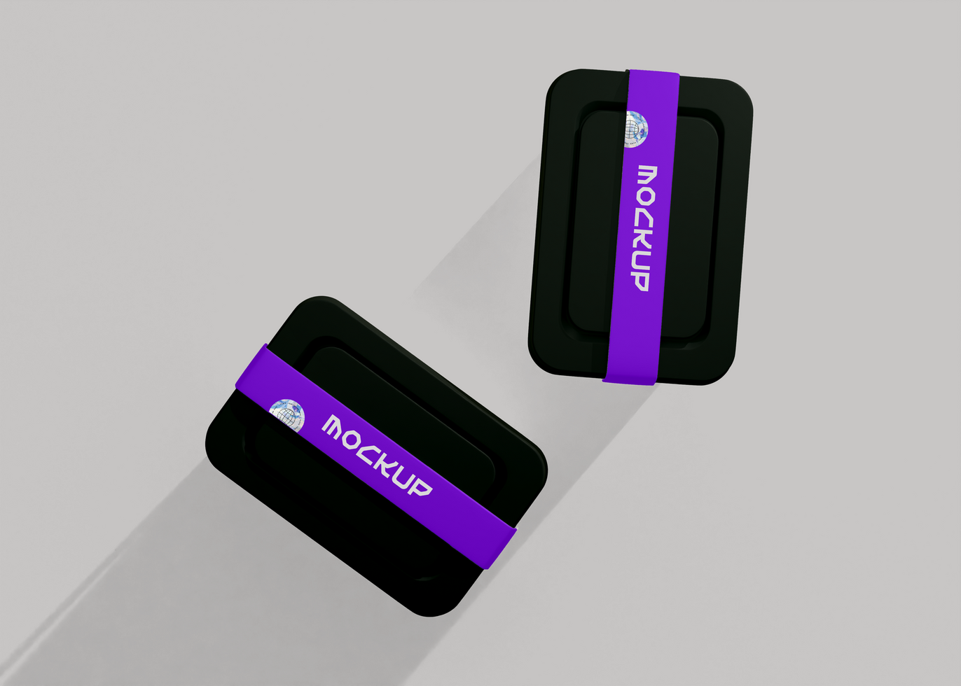 Food Container Mockup with Label Space psd
