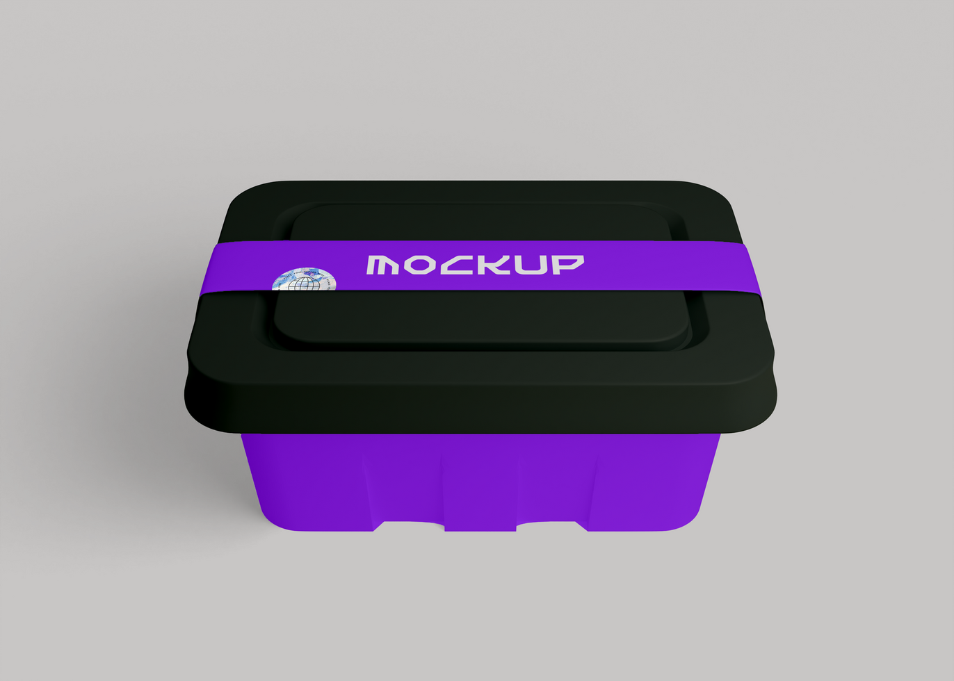 Food Container Mockup with Label and Branding Space psd