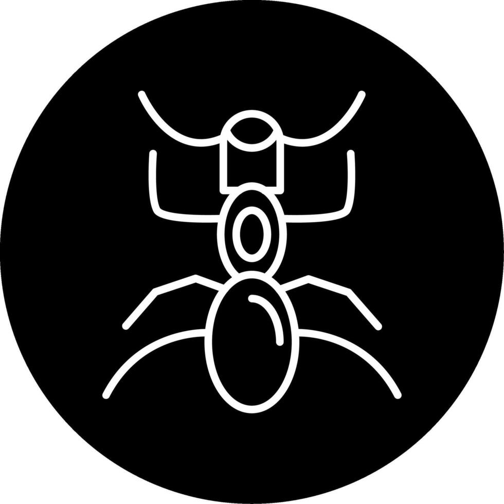 Industrious Red Ant Circle Inverted vector