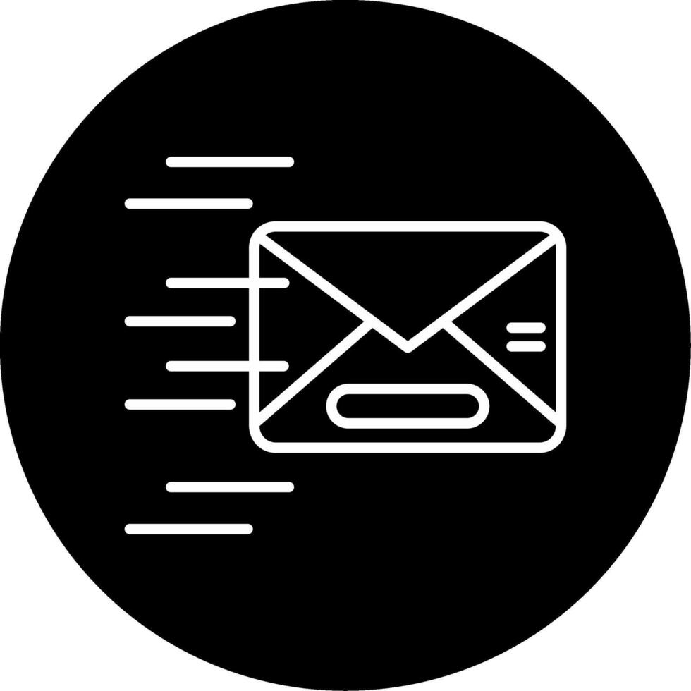 High Speed Email Delivery Circle Inverted vector