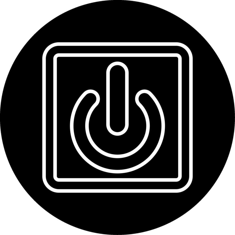 Main Power Toggle Switch Circle Inverted vector
