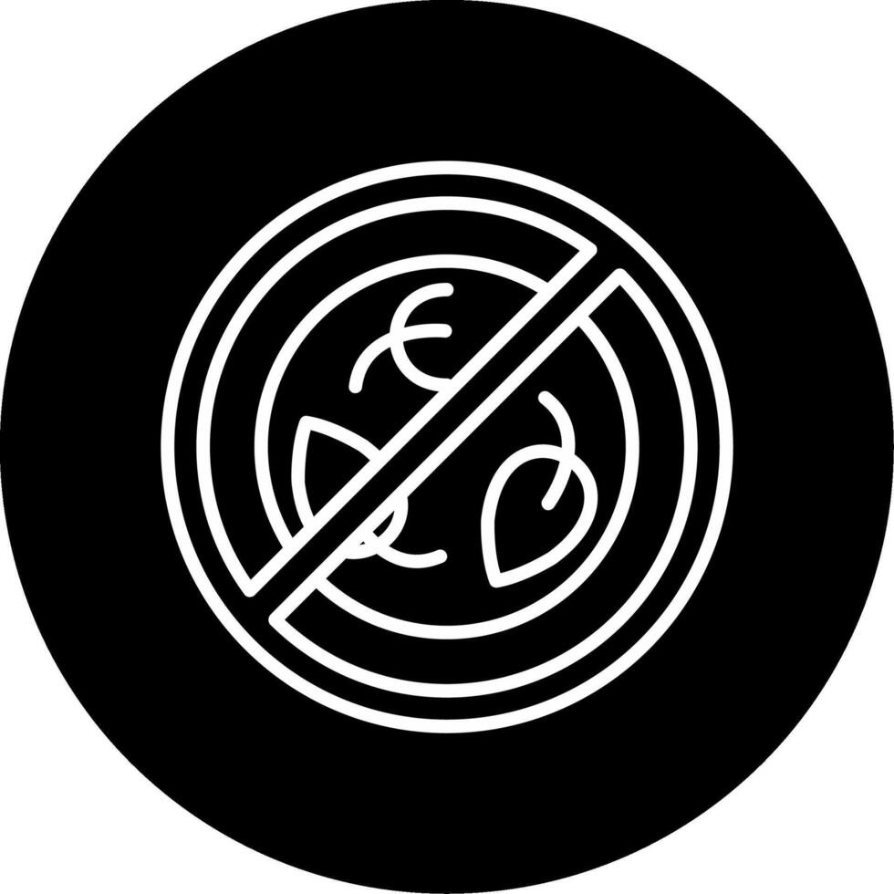 Non Biodegradable Waste Awareness Icon Circle Inverted vector