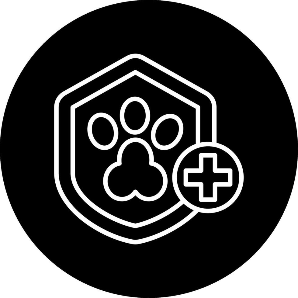Pet Wellness and Care Essentials Circle Inverted vector