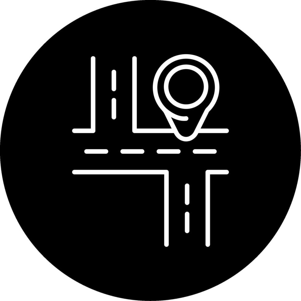 Road Location Navigation Marker Circle Inverted vector