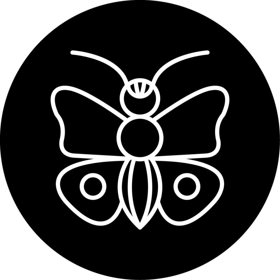 Colorful Garden Butterfly Circle Inverted vector