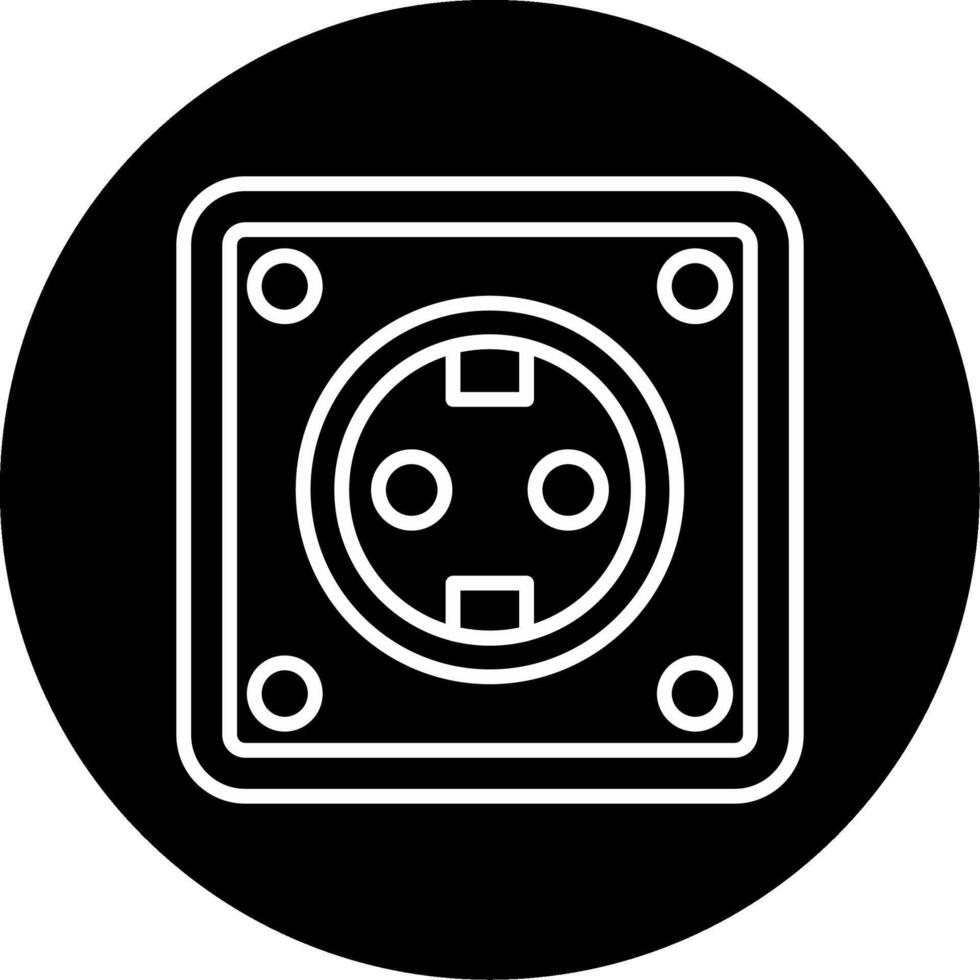 Type F European Socket Adapter Circle Inverted vector
