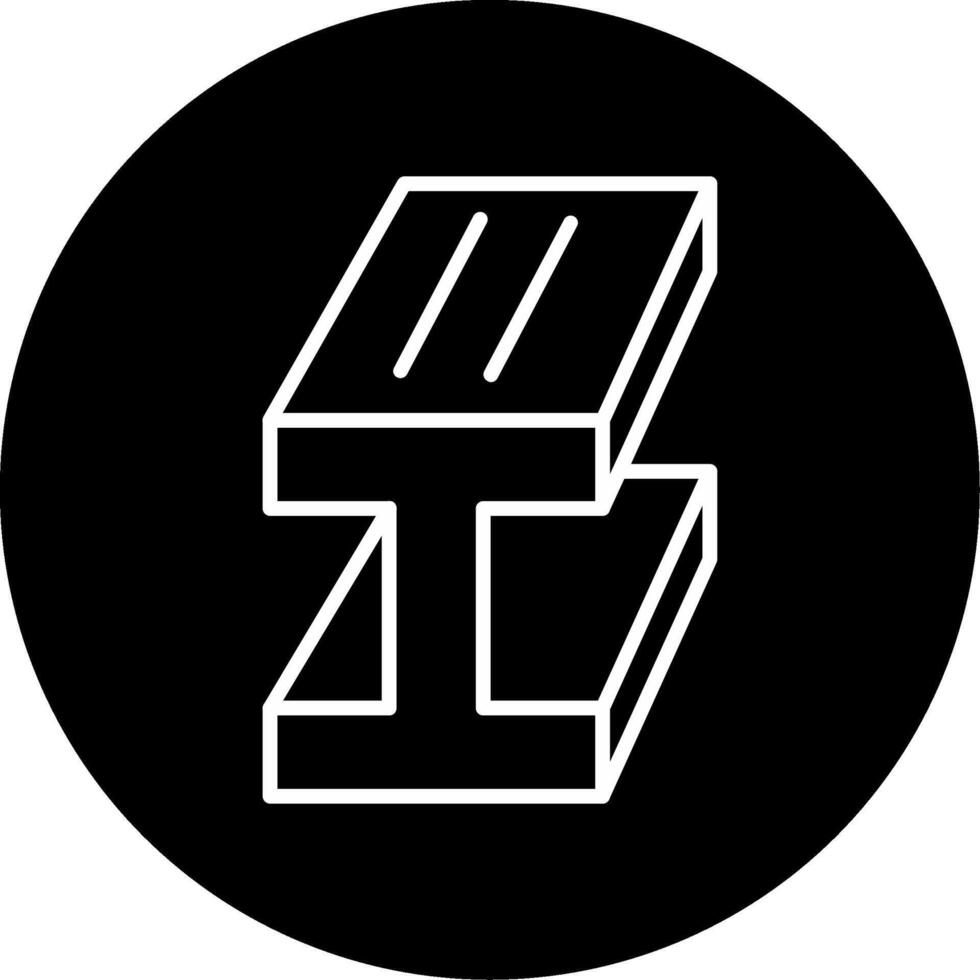 Load Bearing Steel I Beam Circle Inverted vector