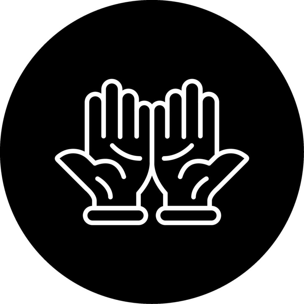 Sterile Medical Examination Gloves Circle Inverted vector