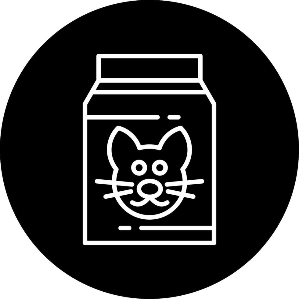 Nutritional Cat Food Bowl Graphic Circle Inverted vector