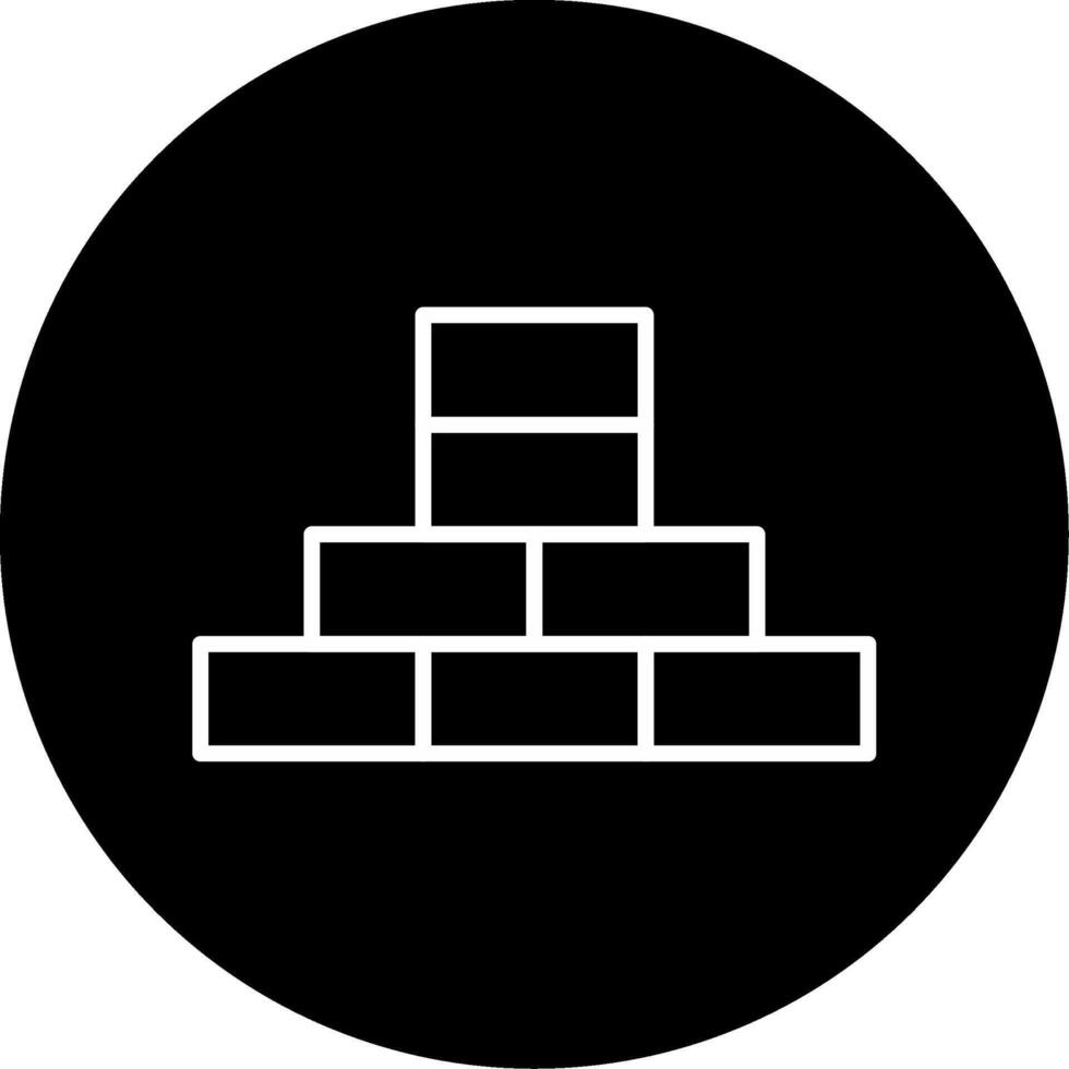 Red Clay Construction Bricks Circle Inverted vector