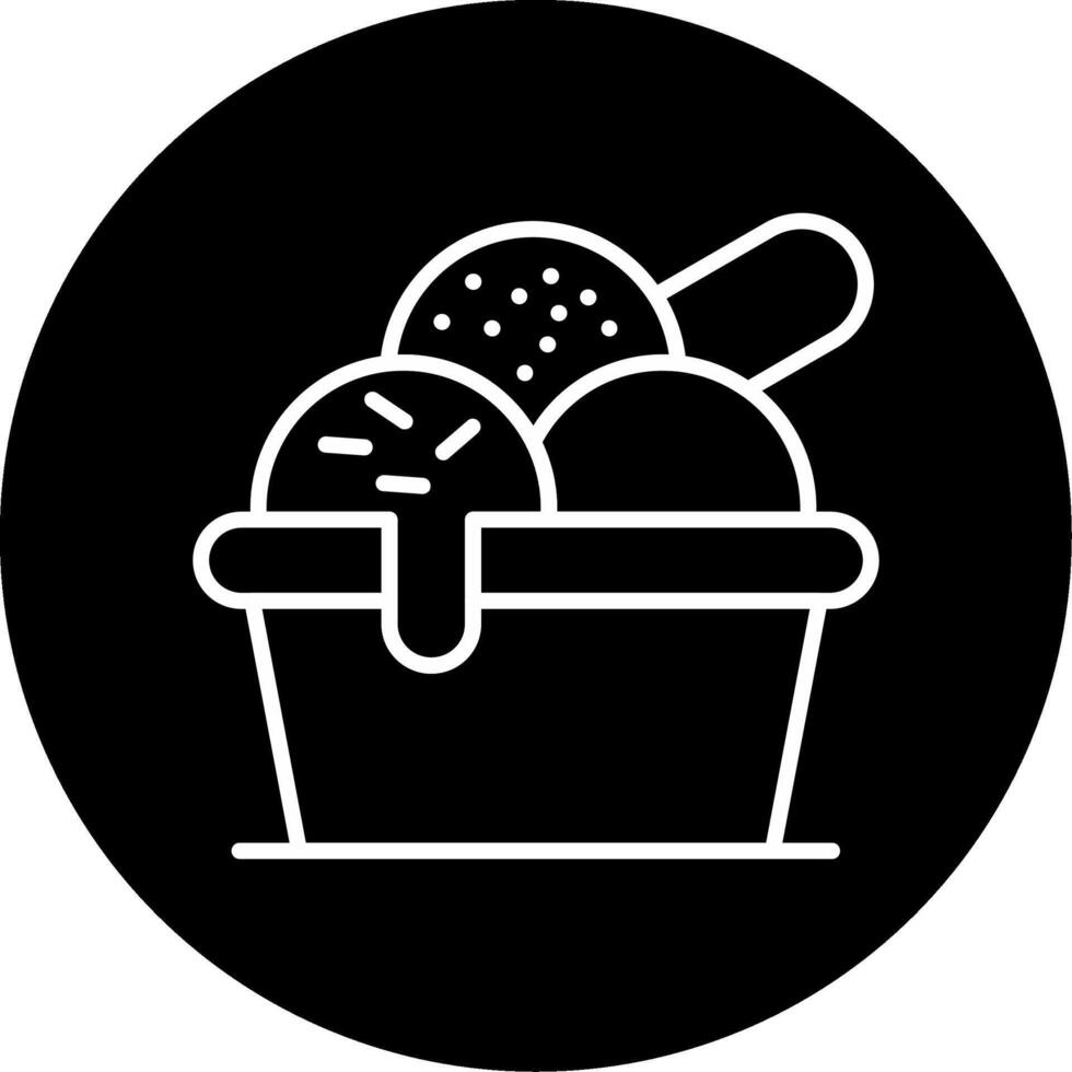 Melting Ice Cream Cone Delight Circle Inverted vector
