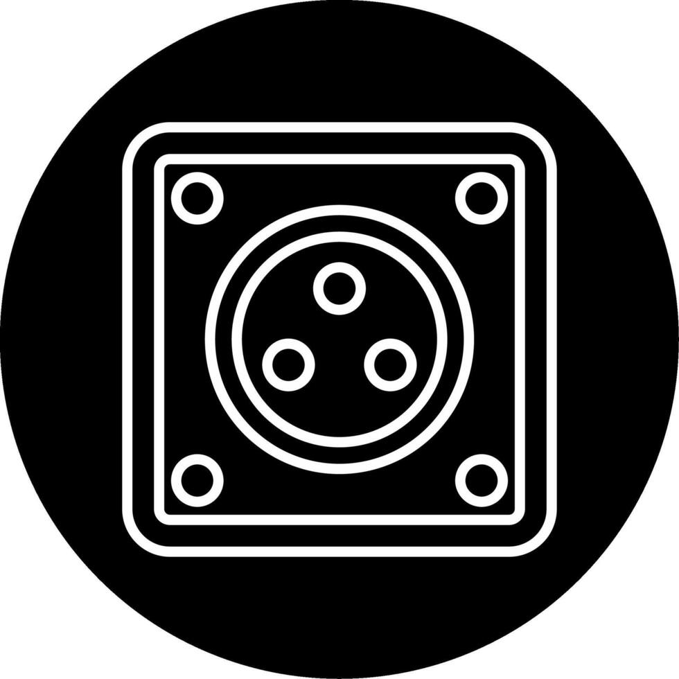 Type E French Power Socket Circle Inverted vector