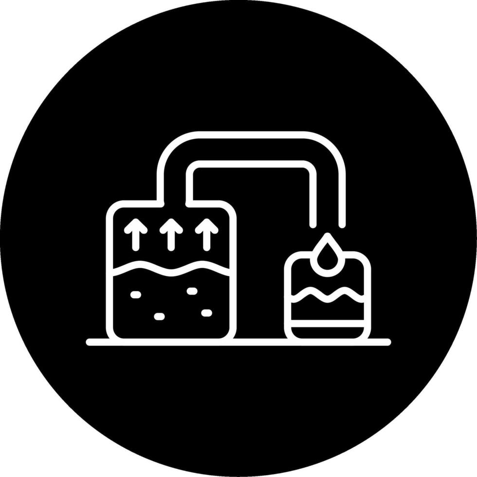 Seawater Desalination Plant Illustration Circle Inverted vector