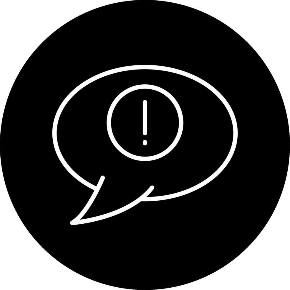 Mention in Post Alert Circle Inverted vector