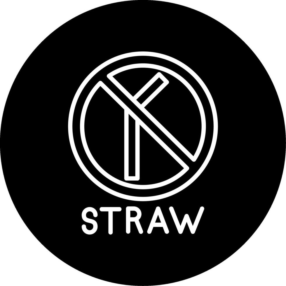 Reimagining Straw Use for Sustainability Circle Inverted vector