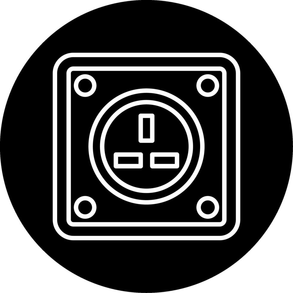 Type G UK Socket Connector Circle Inverted vector
