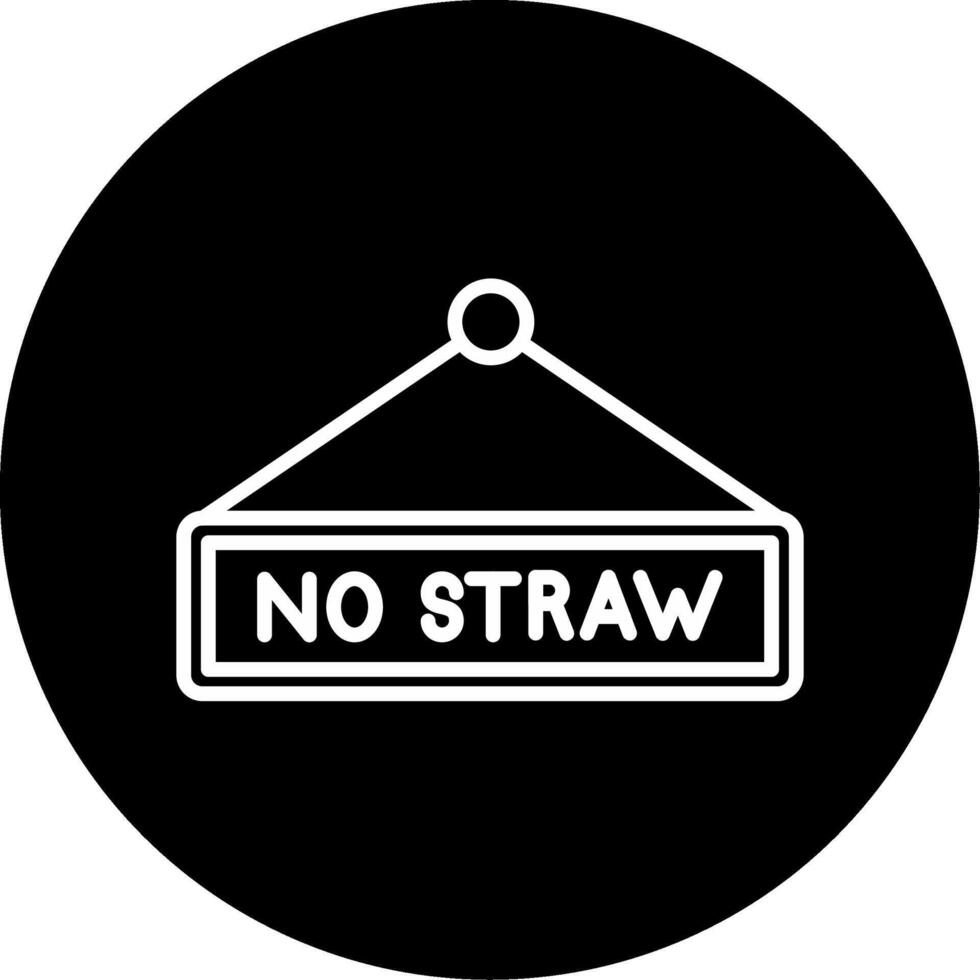 Global Straw Free Movement Awareness Art Circle Inverted vector