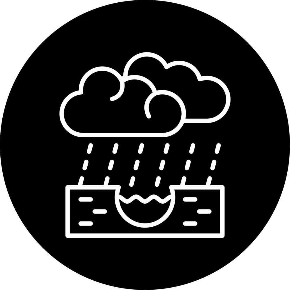 Rainwater Catchment and Collection Area Circle Inverted vector