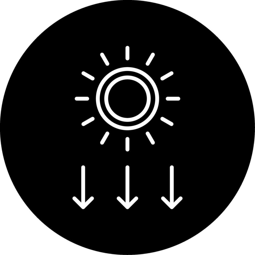 Consecutive Days of Intense Heat Waves Circle Inverted vector