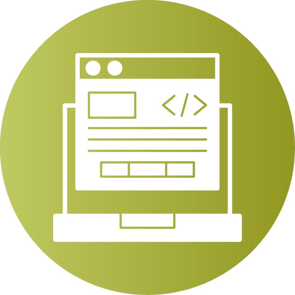 Programming Glyph Gradient Icon vector