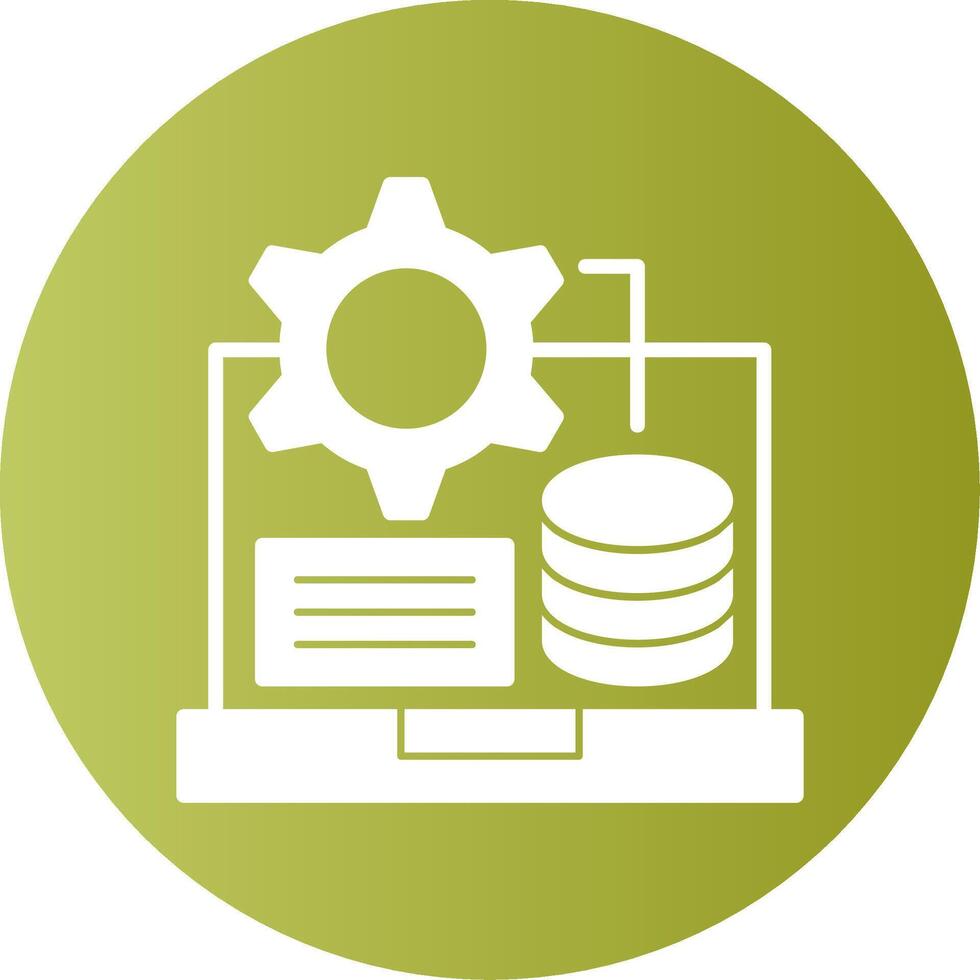 Database Glyph Gradient Icon vector