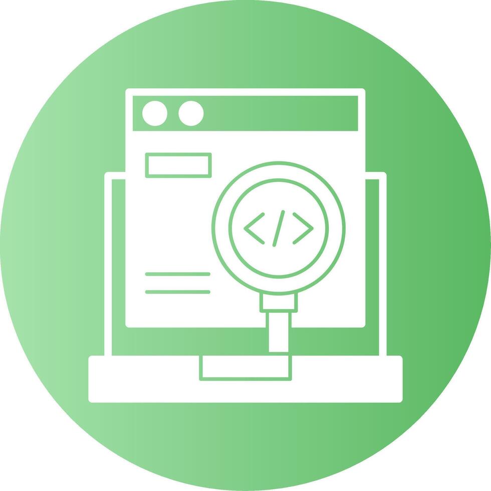Code Testing Glyph Gradient Icon vector