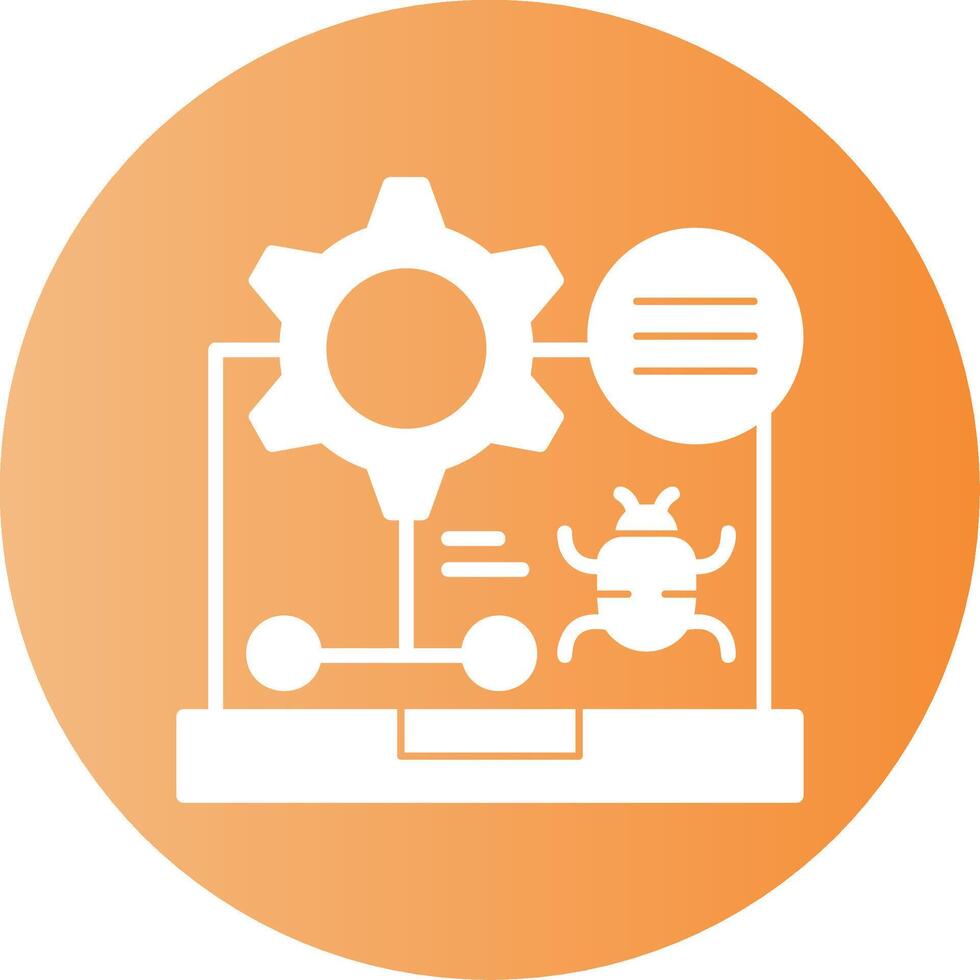 Debug Glyph Gradient Icon vector