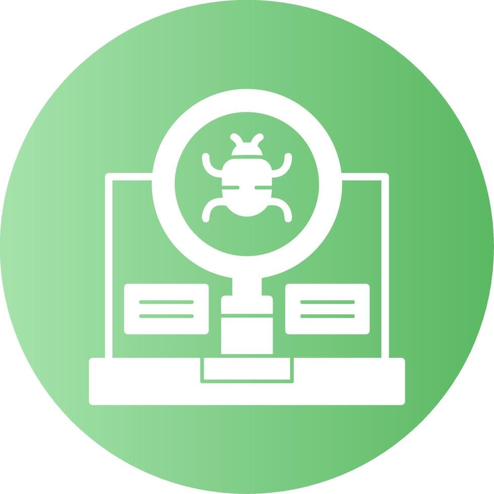 Search Bug Glyph Gradient Icon vector