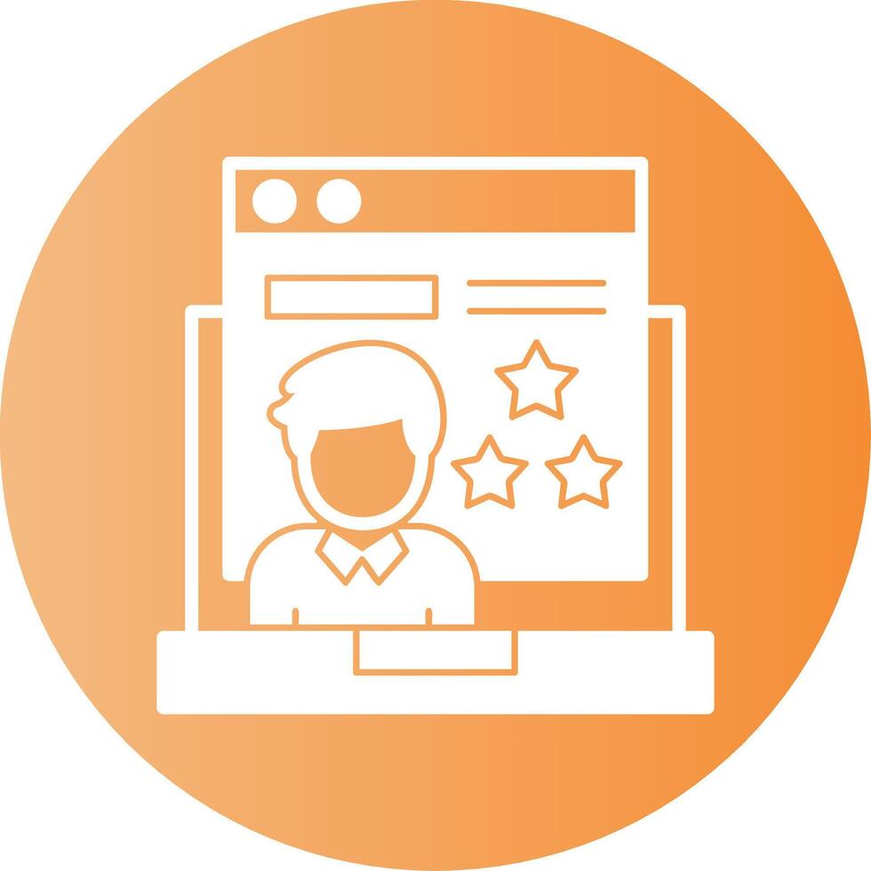Customer Reviews Glyph Gradient Icon vector