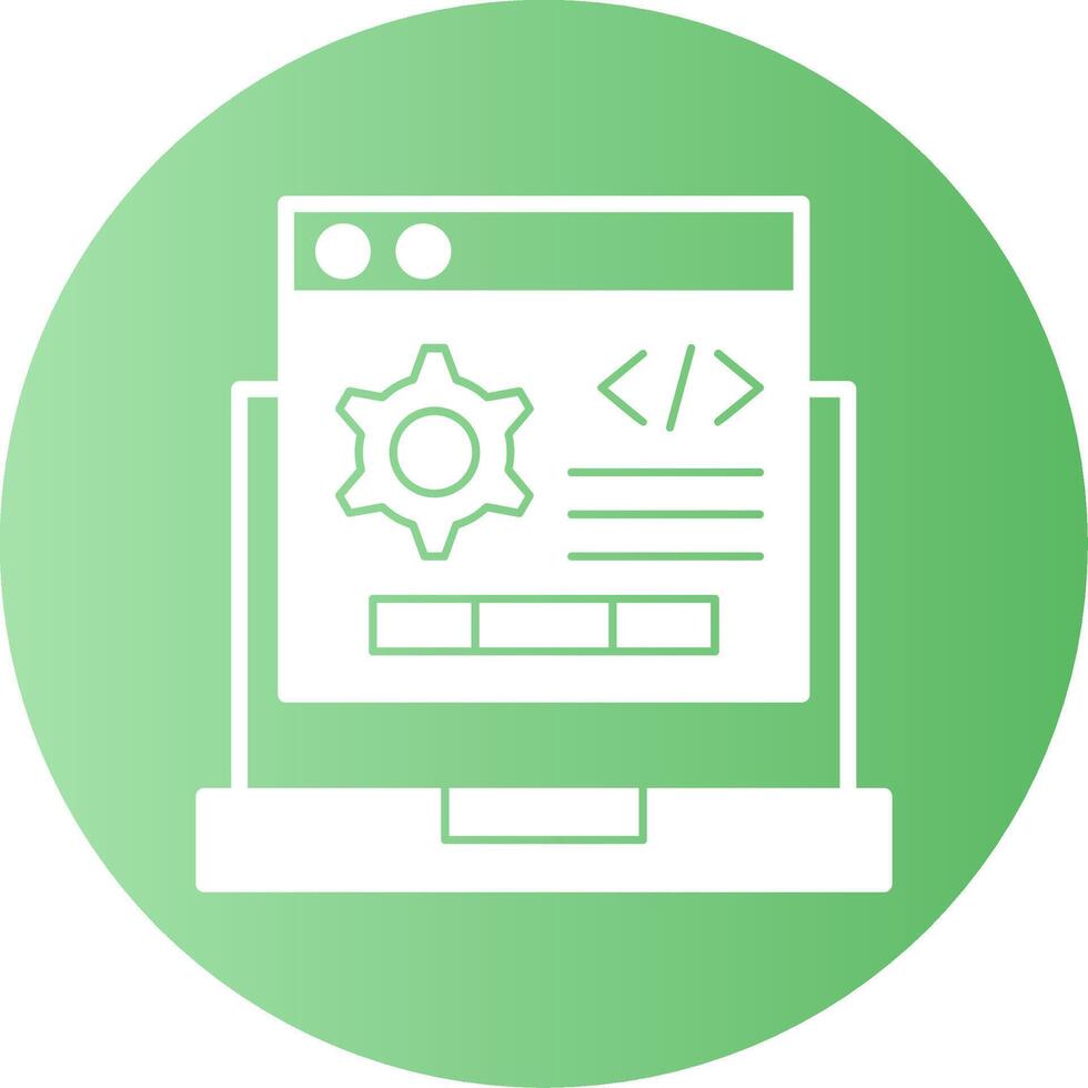 Code Setting Glyph Gradient Icon vector