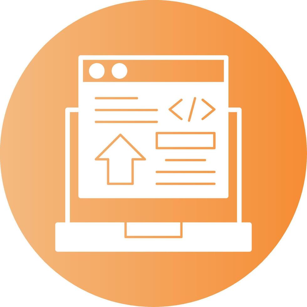 Frontend Development Glyph Gradient Icon vector