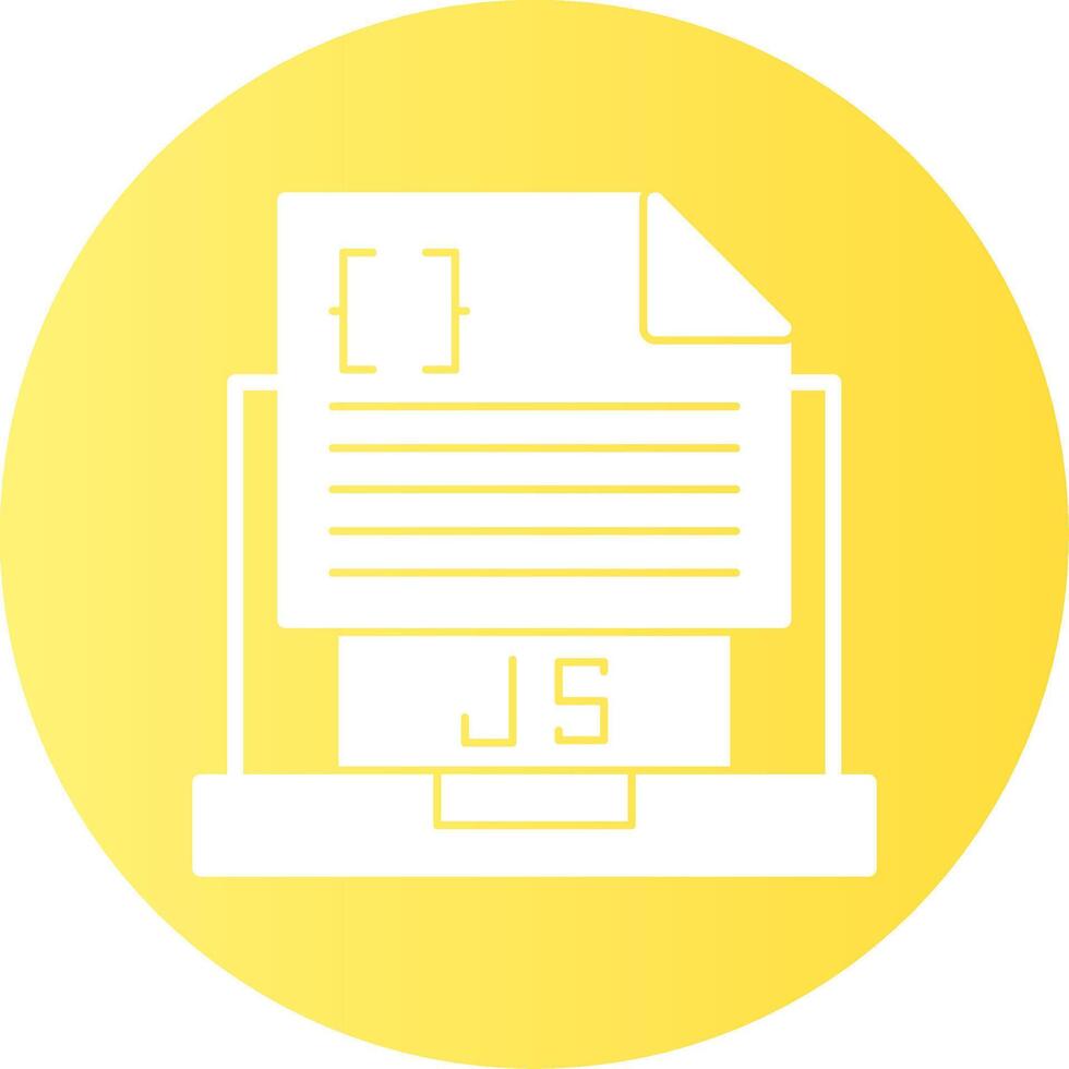 Javascript File Glyph Gradient Icon vector