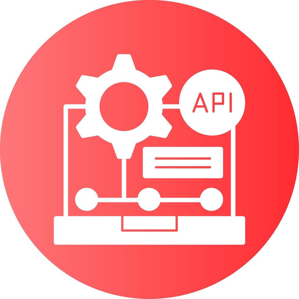 API Glyph Gradient Icon vector