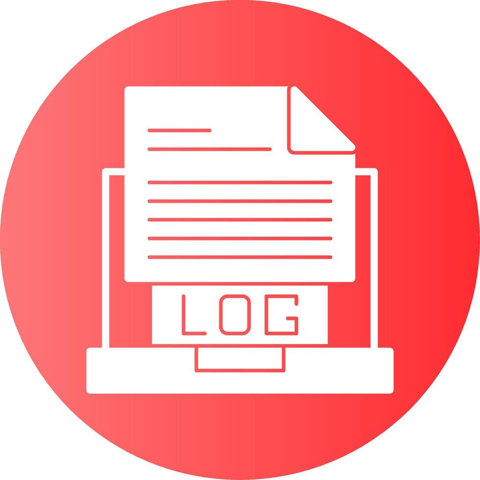Logs Glyph Gradient Icon vector