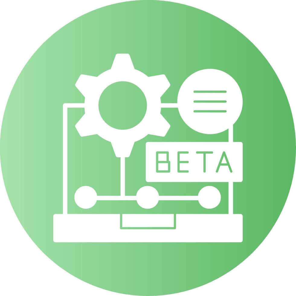 Beta Glyph Gradient Icon vector