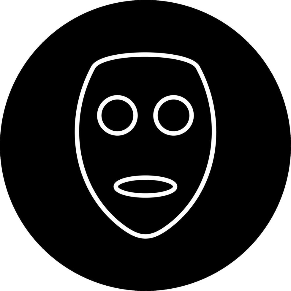 Korean Style Sheet Mask Circle Inverted vector