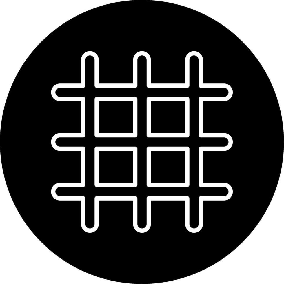 Steel Mesh Wire Grid Circle Inverted vector