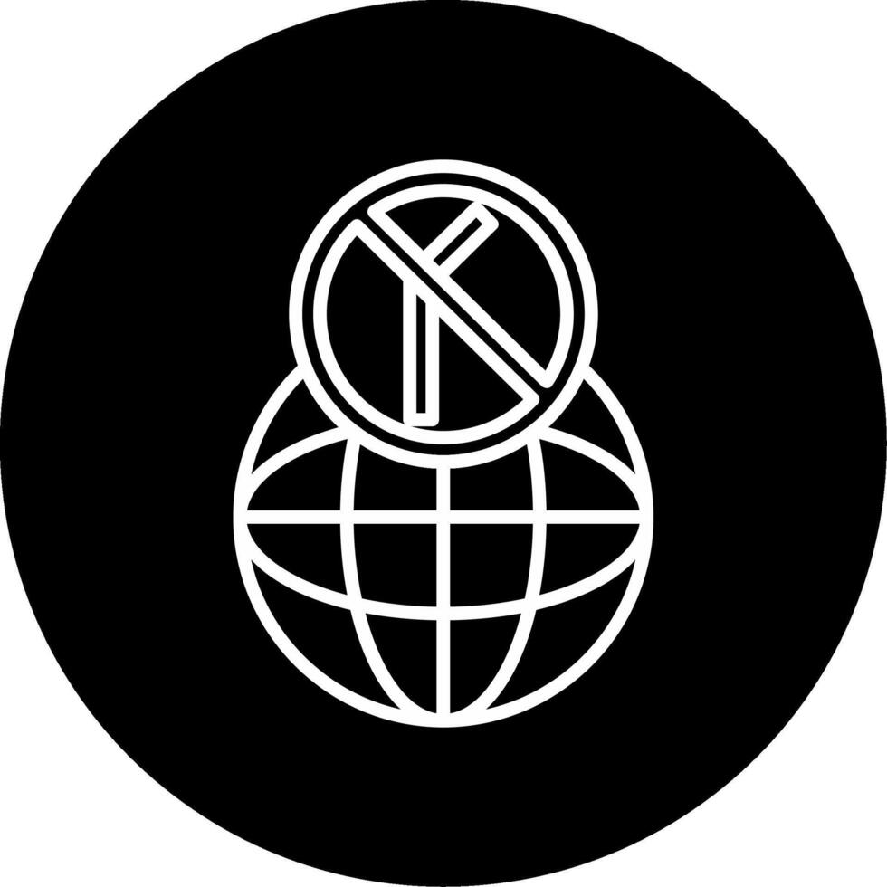 International Straw Free Movement Sign Circle Inverted vector