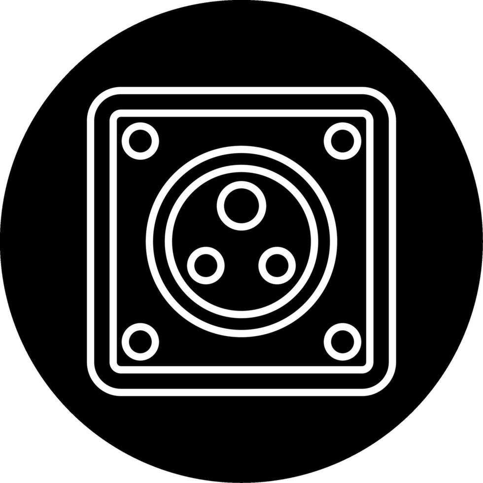 Type M South African Socket Circle Inverted vector