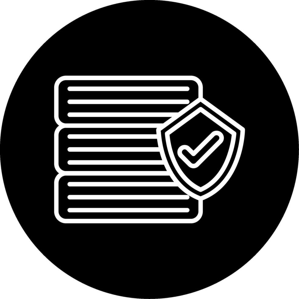 Secured Data and Insurance Encryption Icon Circle Inverted vector
