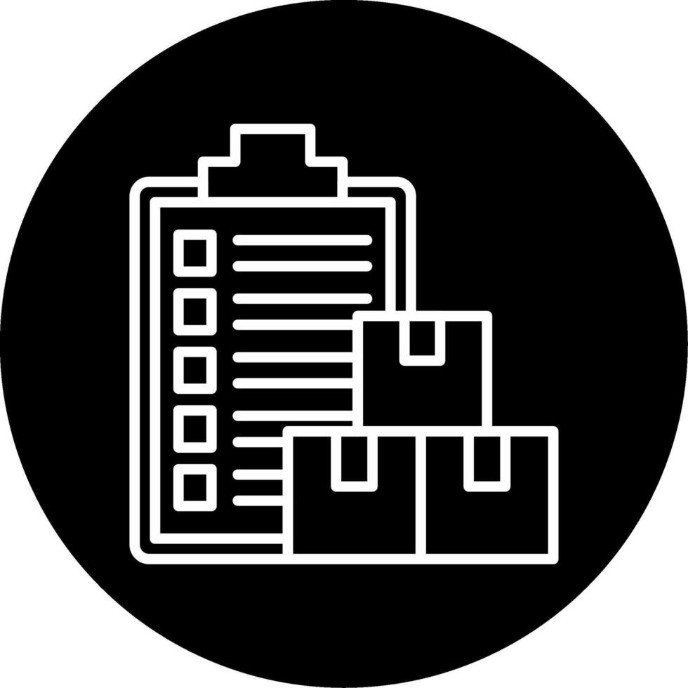 Digital Stock List Overview Circle Inverted vector