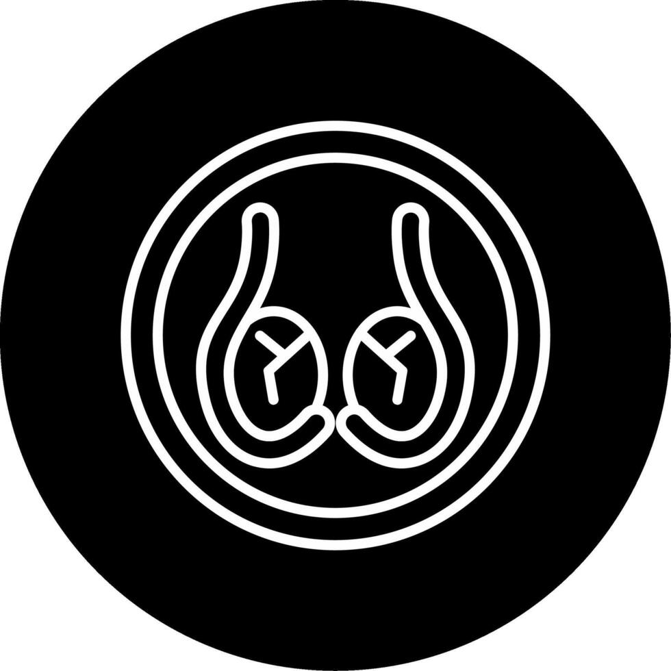 Male Testicles Health Screening Circle Inverted vector