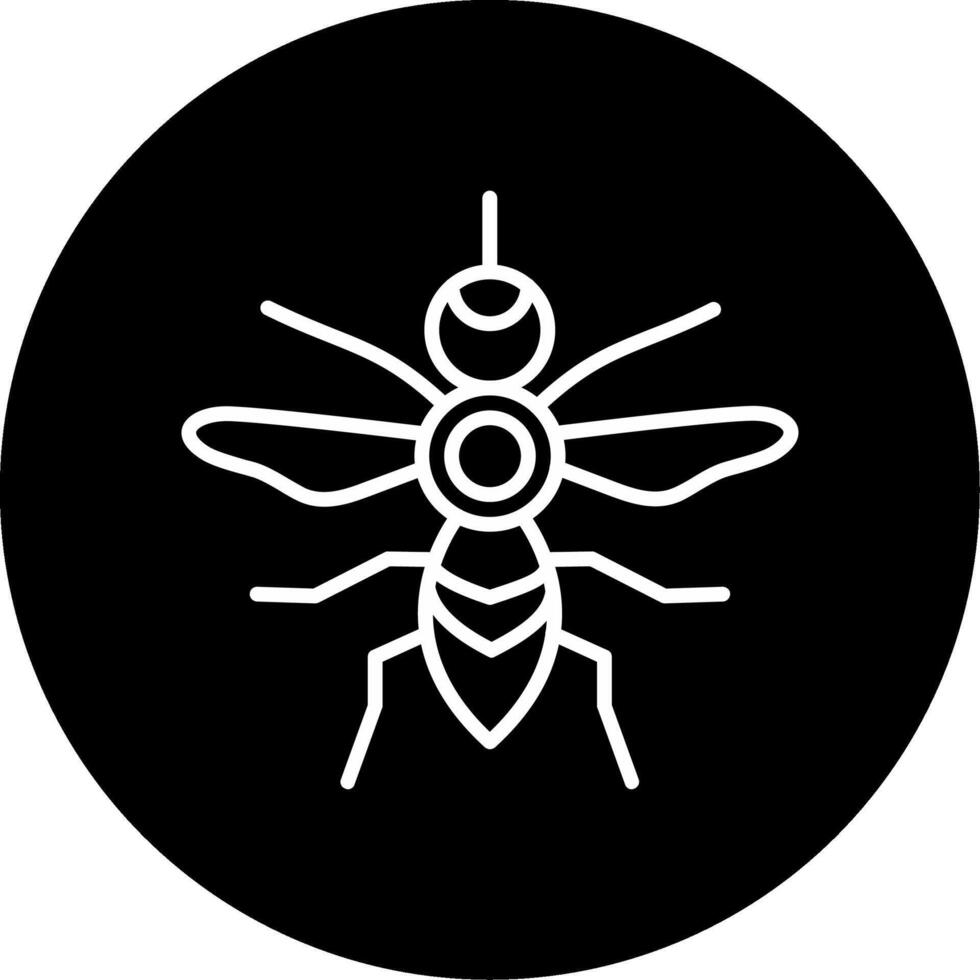 Biting Flying Mosquito Circle Inverted vector