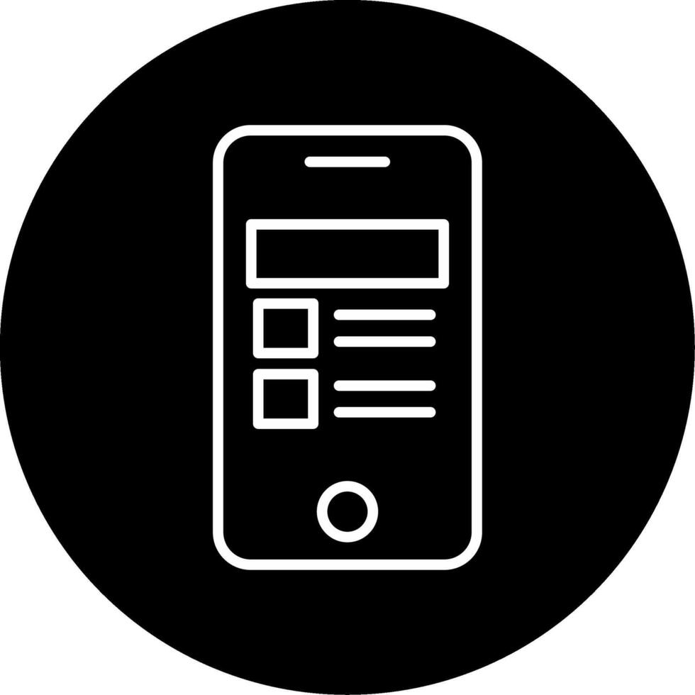 Mobile App Development Icon Circle Inverted vector