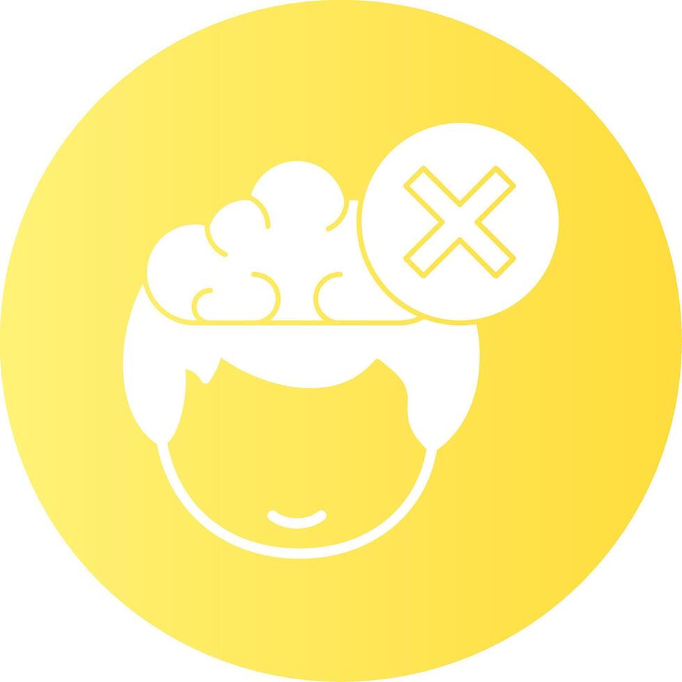 Crossmark Human Face Gradient Circle Icon vector