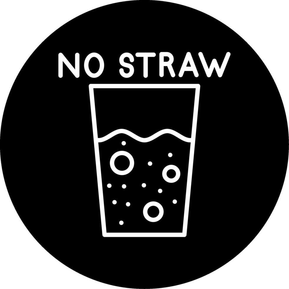 Skip the Straw Public Campaign Icon Circle Inverted vector