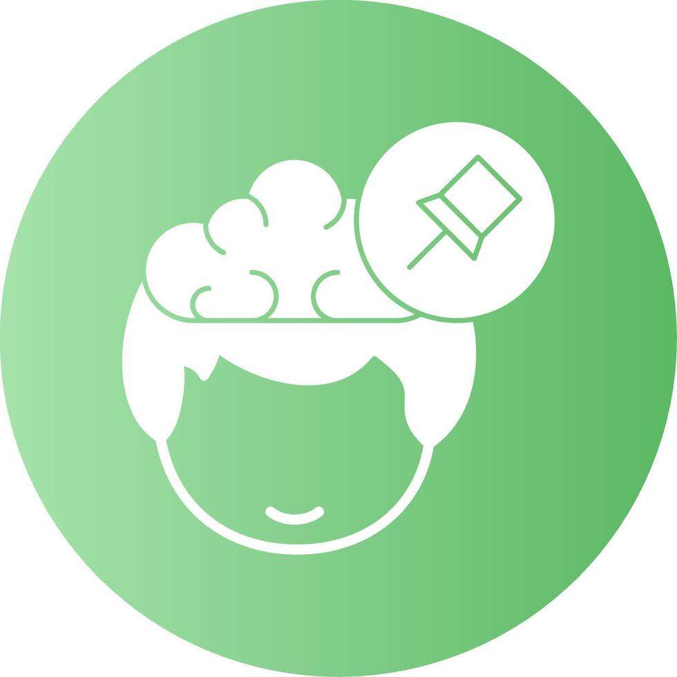 Pin Human Face Gradient Circle Icon vector